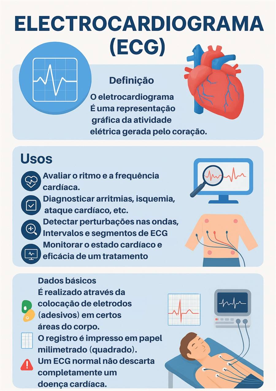 Infografico de eletrocardiograma no bonus